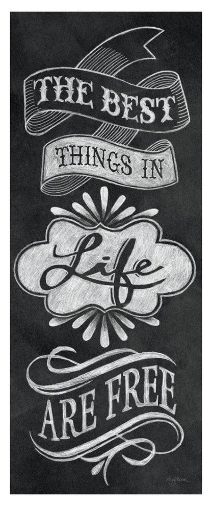 "The Best Things in Life" Digital Paper Print by Mary Urban, 18"x42"