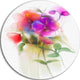Bunch Of Colorful Orchid Flowers, Flower Disc Metal Artwork, 23"