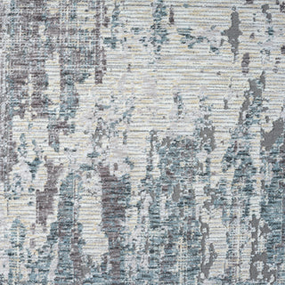 Brynn Gray/Blue Modern Abstract Indoor Area Rug, 7'9" x 9'9"