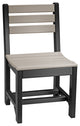 Set of 4 Poly Island Dining Chairs, Weatherwood & Black, Dining Height