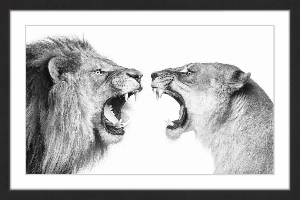 "Heated Discussion" Framed Painting Print, 24x16
