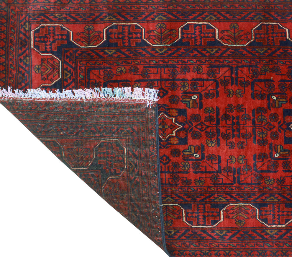 Khamyab Raya Red/Navy Runner, 2'6x19'7