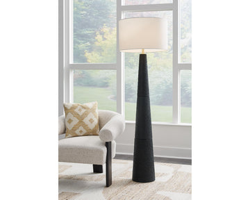 Hallburg Black/White Floor Lamp