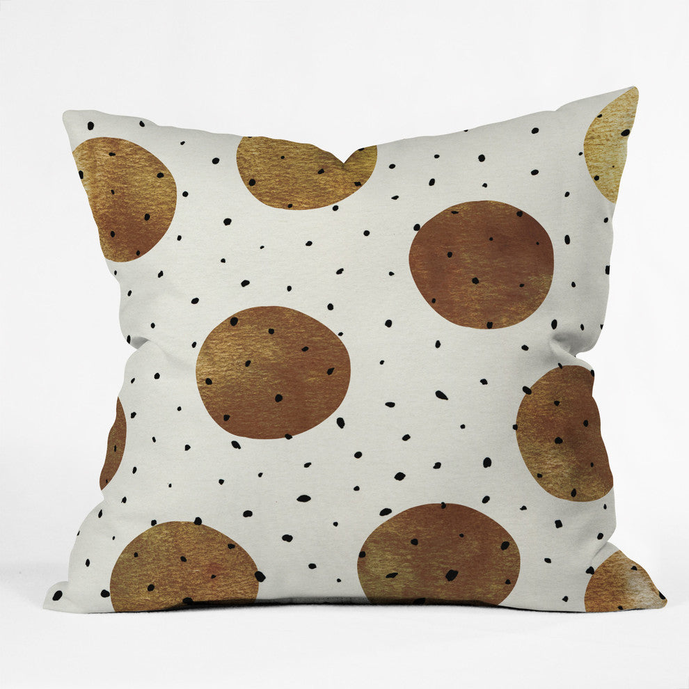 Georgiana Paraschiv Mixed Dots Throw Pillow, 18"x18"