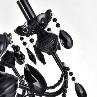 Keen 9 Light Up Chandelier With Black Finish