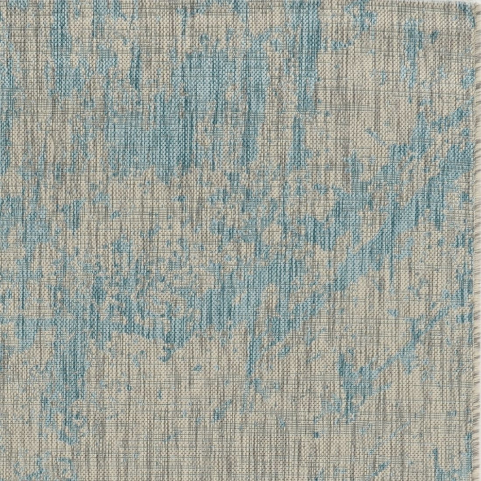 KAS Provo 5759 Teal Strokes Area Rug, 5'3"x7'7"
