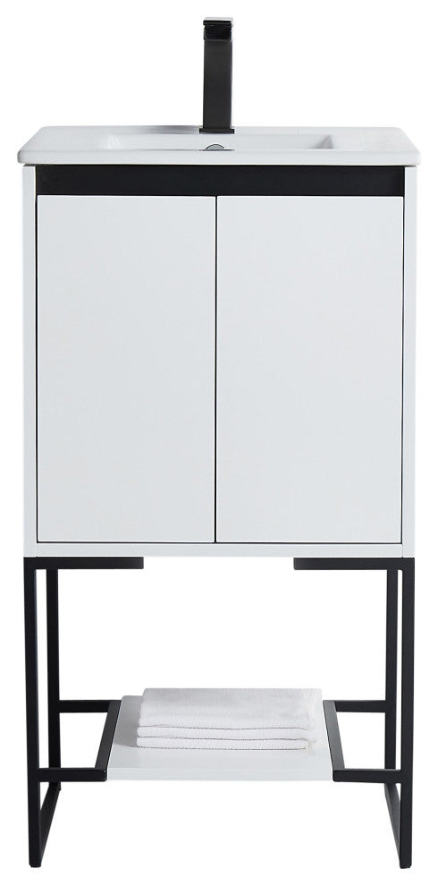 Urbania Vanity Set, White, 20", Single Sink