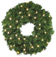 2' Pre-Lit Battery Operated Warm White LED Sequoia Wreath