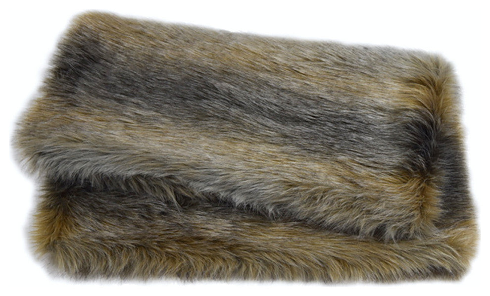 LUZIO Crystal Fox Vegan Faux Fur Rug 27.5x47.2