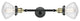 INNOVATIONS 208L-BAB-G324-LED 2-Light Bath Vanity Light Black Antique Brass