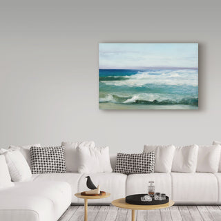 Julia Purinton 'Azure Ocean Waves' Canvas Art, 19"x12"