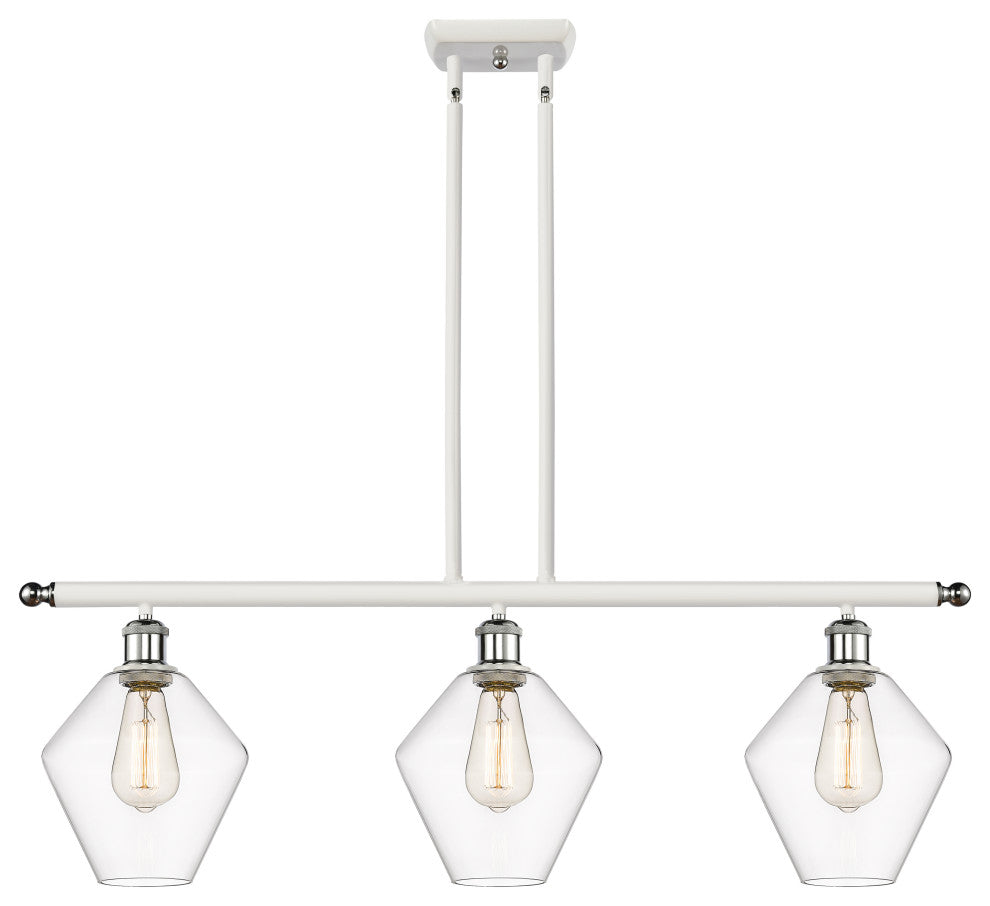 Innovations 516-3I-WPC-G652-8-LED 3-Light Island Light, White, Polished Chrome