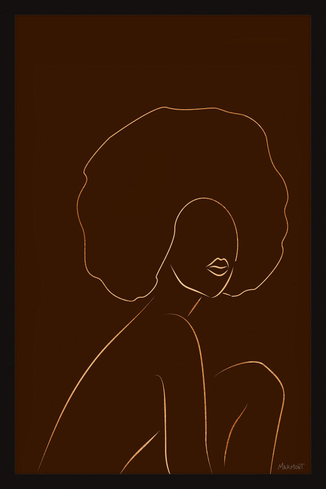"Timeless Afro" Framed Painting Print, 8x12