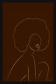 "Timeless Afro" Framed Painting Print, 8x12