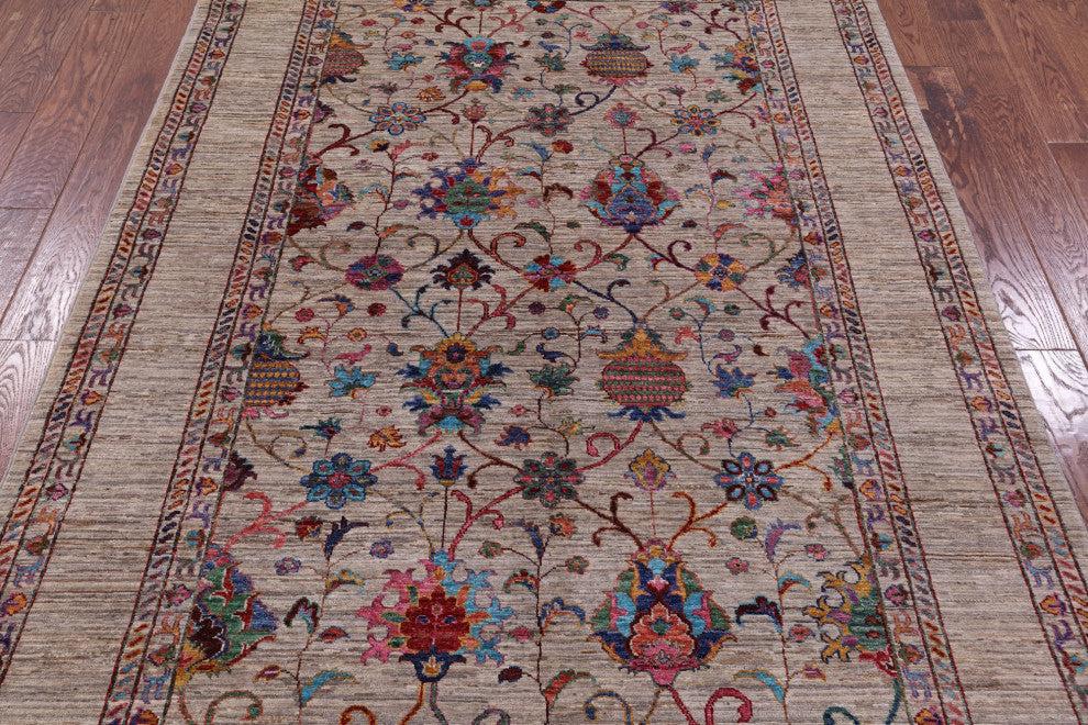 Persian Tabriz Hand Knotted Wool Rug 5' 6" X 8' 3" Q11100