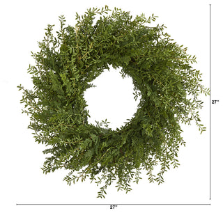 27" Mixed Grass Artificial Wreath
