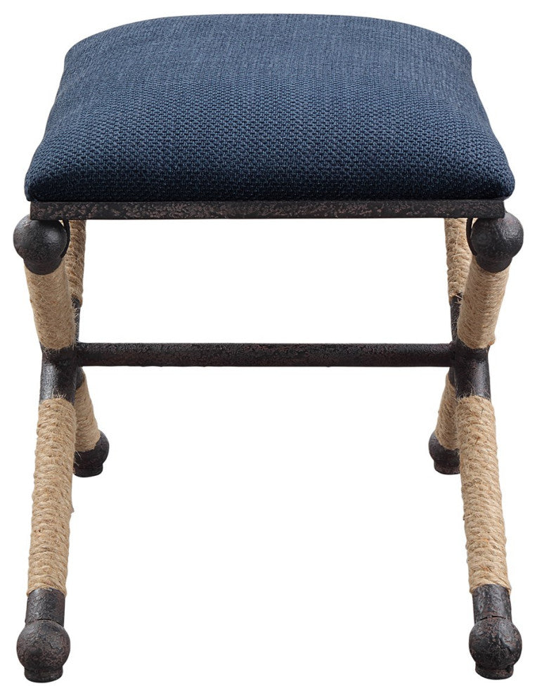Uttermost Firth Small Navy Fabric Bench 23598