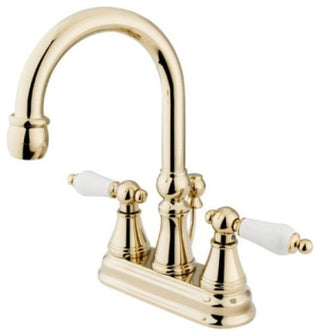 Governor Two Handle 4" Centerset Lavatory Faucet with Brass Pop-up