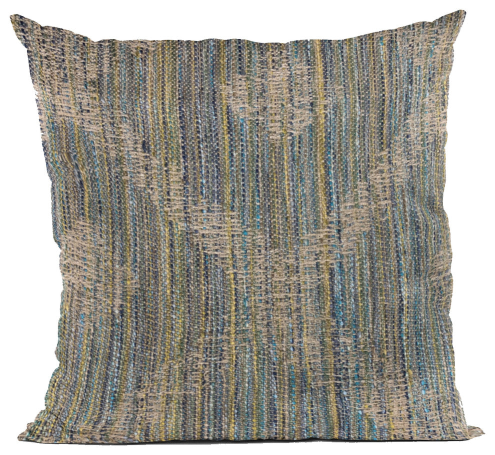 Plutus Blue Diamond Jacquard Luxury Throw Pillow, 24"x24"