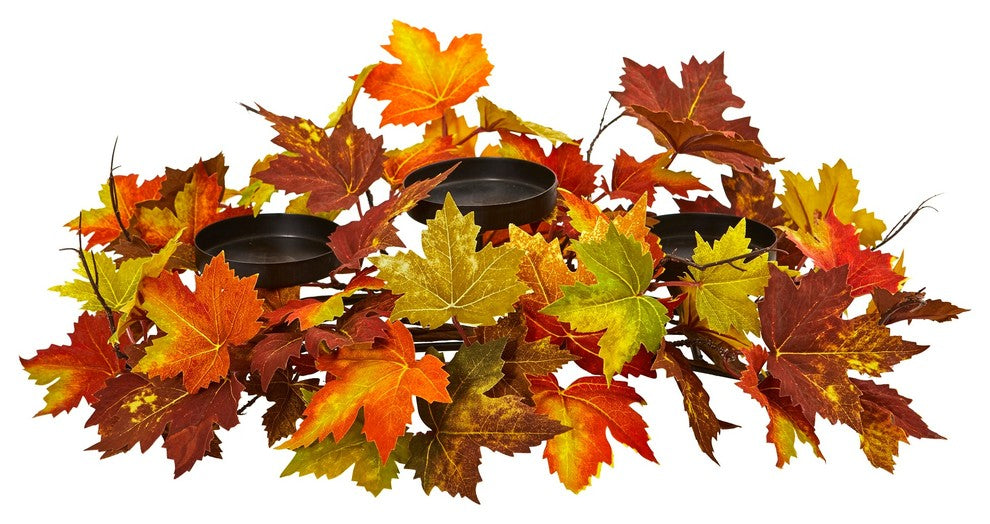 Maple Leaf Artificial Arrangement Candelabrum