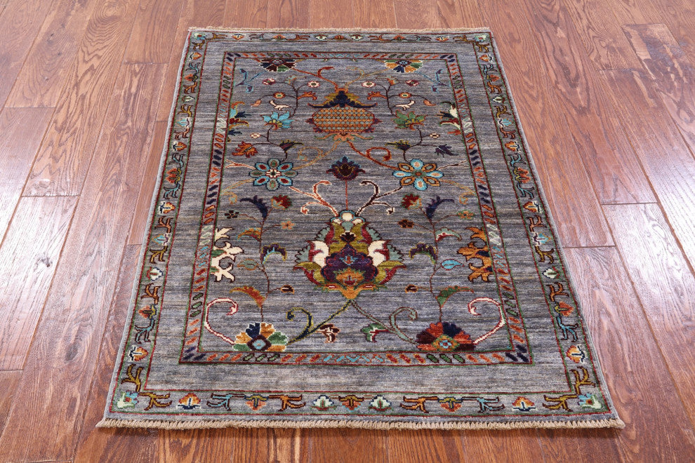 Persian Tabriz Handmade Wool Rug 2' 10" X 3' 11" - Q12166