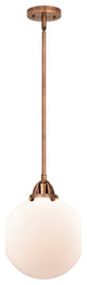 Beacon Mini Pendant, Antique Copper, Matte White, Matte White