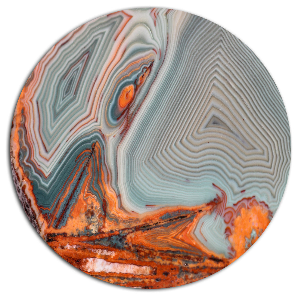 Beautiful Lake Superior Agate, Modern Abstract Round Wall Art, 36"