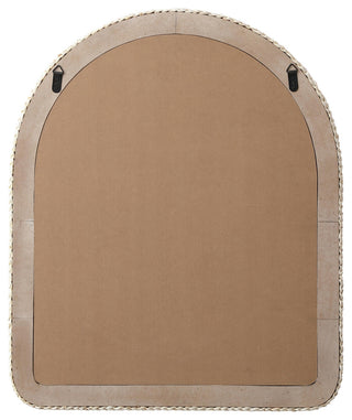 Home Living Arch Cornhusk Mirror 30x36, Linen White