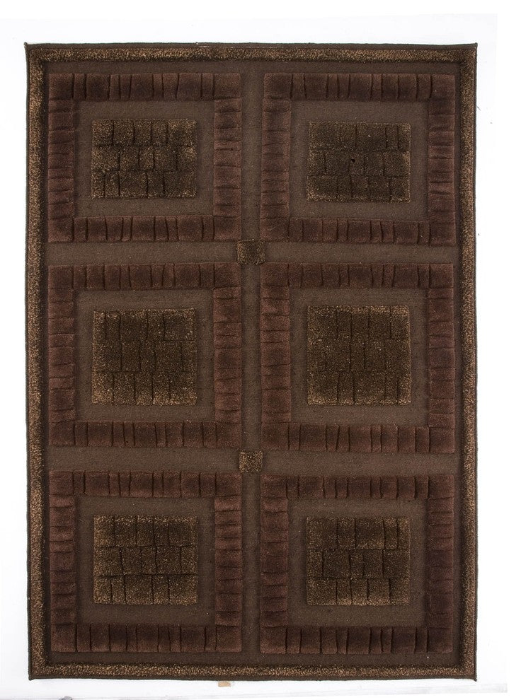 Hand Knotted Chocolate New Zealand Wool Area Rug, 8'3"x11'6"