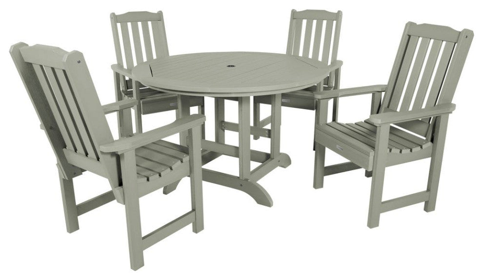 Lehigh 5-Piece Round Dining Set, Eucalyptus