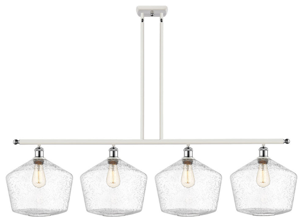 Innovations 516-4I-WPC-G654-12 4-Light Island Light, White, Polished Chrome