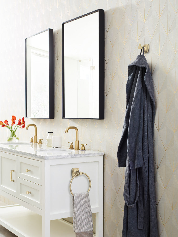Amerock Stature Transitional Towel Ring, Golden Champagne