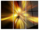"Explosion of Golden Hue" Digital Metal Wall Art, 3 Panels, 36"x28"
