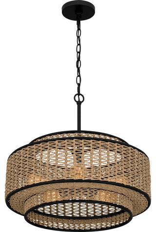 Quoizel QP6161 Teton 5 Light 20"W Pendant - Matte Black