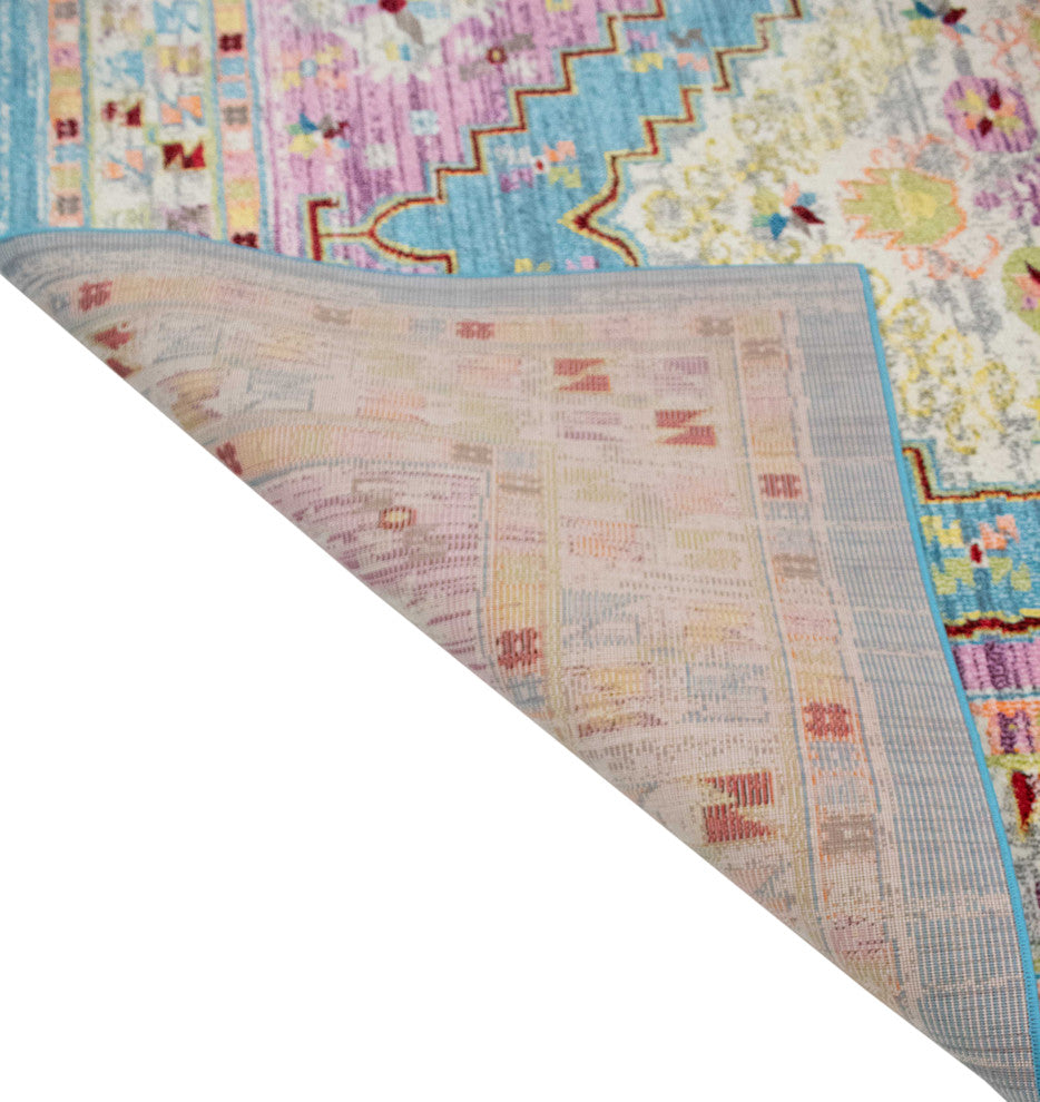 Noori Rug Distressed Hester Blue/Purple Runner