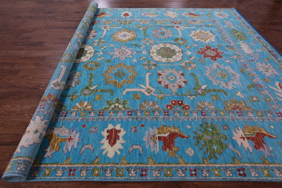 10' 6" X 13' 8" Turkish Oushak Handmade Rug - Q15727