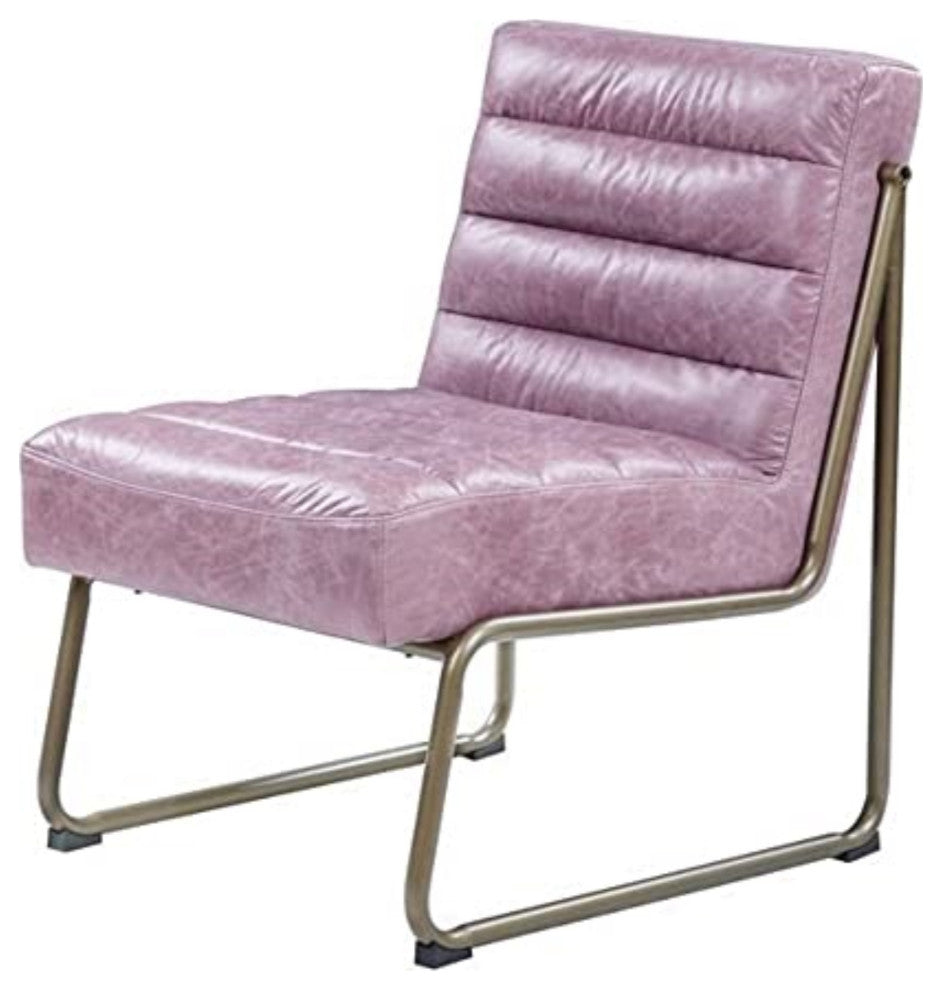 Ac00657, Accent Chair, Wisteria Top Grain Leather, Loria