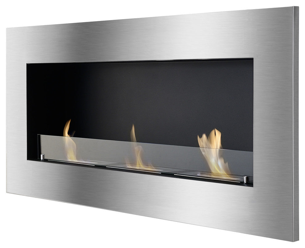 Recessed Wall Ventless Bio Ethanol Fireplace - Optimum | Ignis