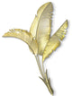 Banana Leaf Vertical Gold Face Left