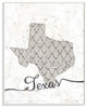 Stupell Industries Texas Patterned Grey US State Design, 10 x 15