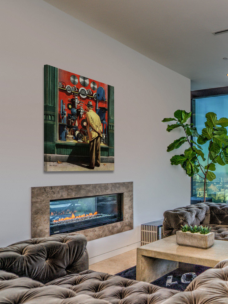 "Power Tool Window Shopping" Print on Canvas by Stevan Dohanos