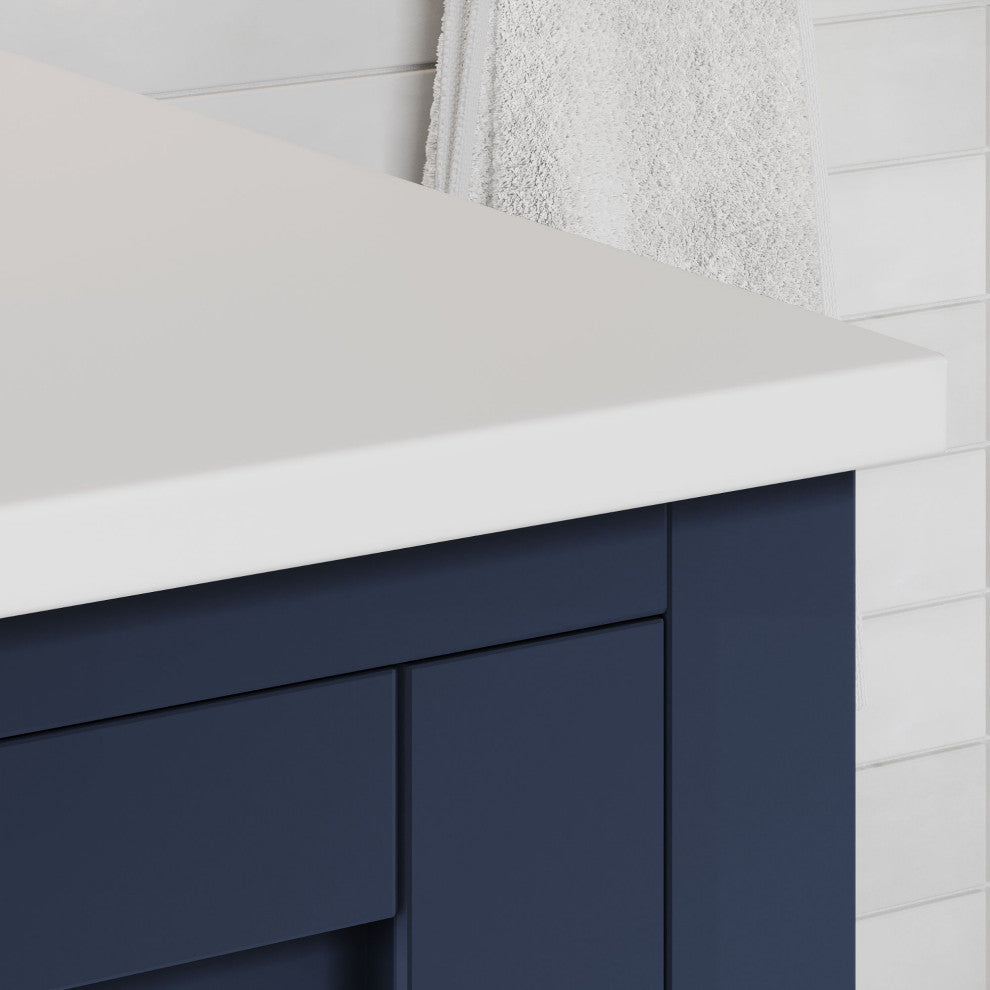 The Oswald Bathroom Vanity, Midnight Blue, 48", Single Sink, Freestanding