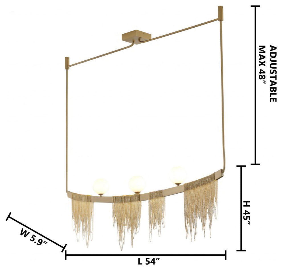 Bethel International Dc01C54G 3-Light Chandelier, Gold