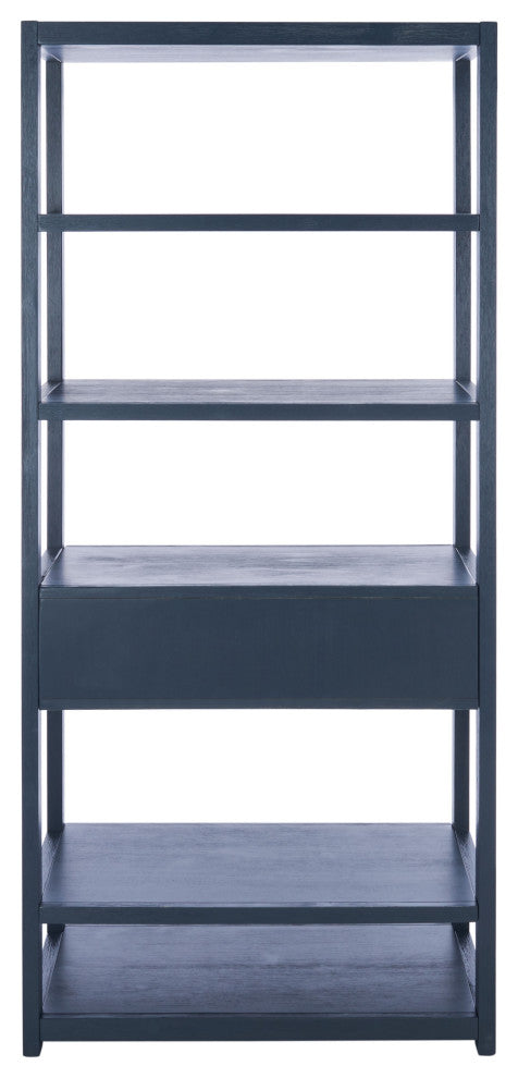 Safavieh Johni 1 Drawer 5 Shelf Etagere, Navy