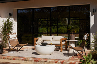 Basil Outdoor Coffee Table-Matte White