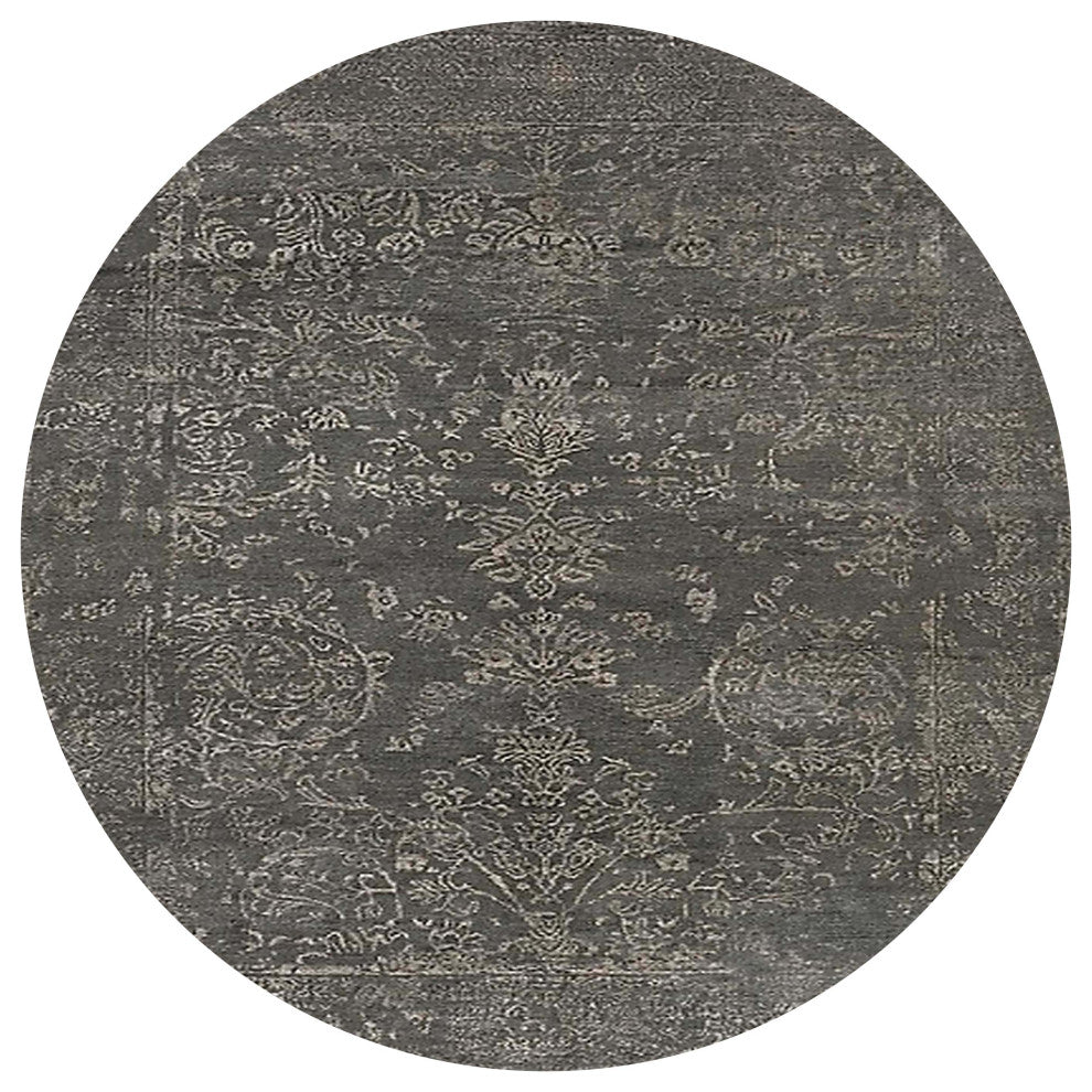 Ahgly Company Indoor Round Mid-Century Modern Area Rugs, 8' Round