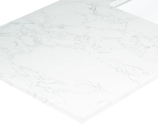 Engineered Stone Vanity Top in Grain White, 43", Single Sink