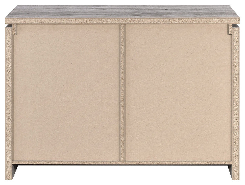 2 Doors Accent Cabinet, Gray Driftwood