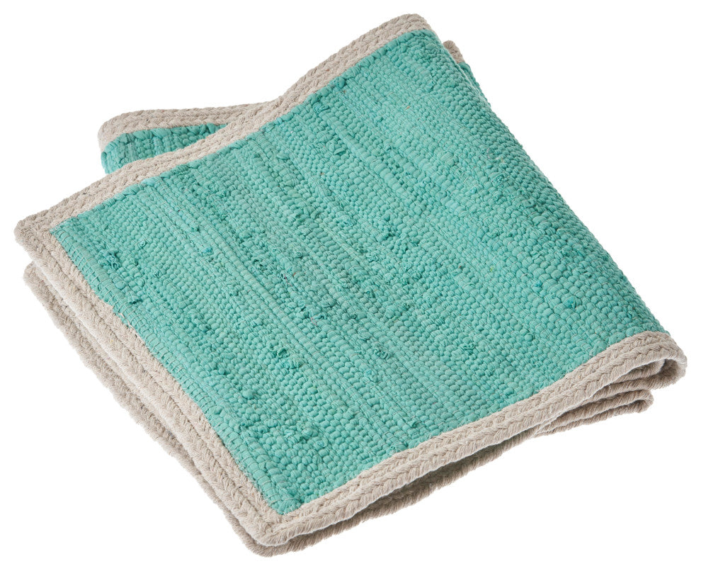 Bordered Turquoise Table Top Set, 1'4" X 6'8"