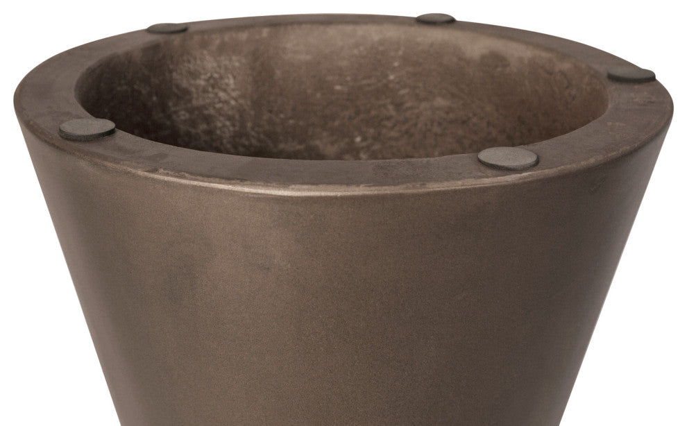 Misha Concrete Mineral Side Table, Bronze